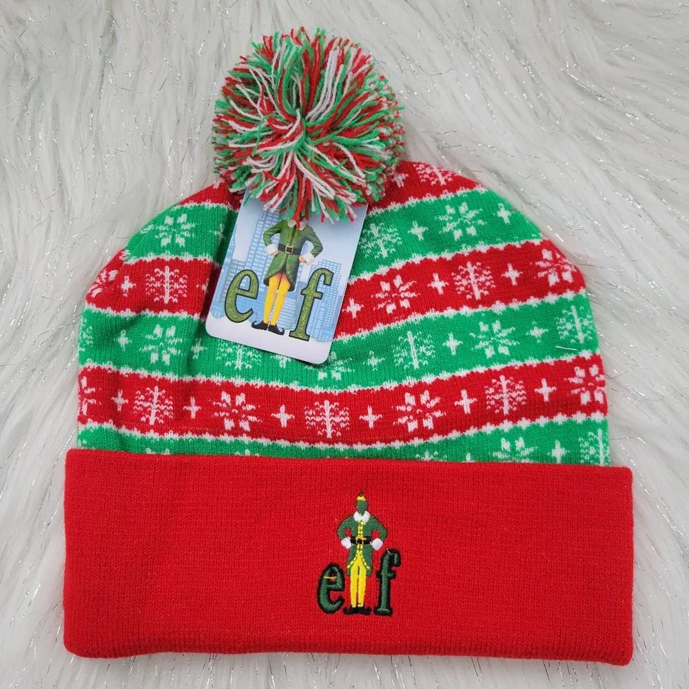 Elf PomPom Beanie Hat